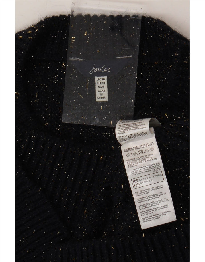 JOULES Suéter tipo jersey con cuello barco para mujer UK 10 Small Azul marino moteado