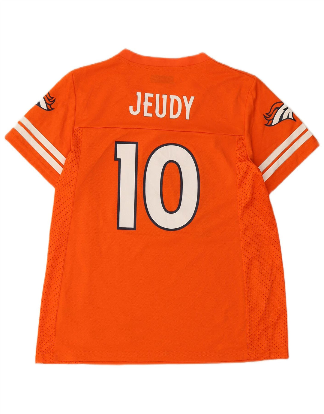 NFL Womens Denver Broncos Graphic T-Shirt Top UK 10 Small Orange Polyester