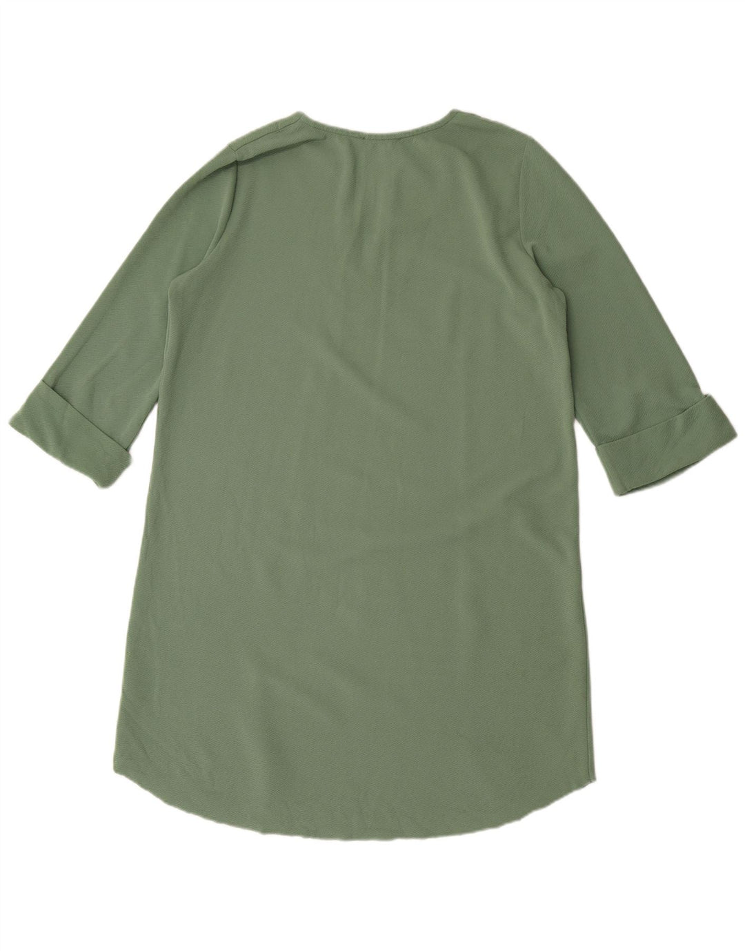 Zara Vestido recto extragrande con manga 3/4 para mujer, talla S, verde