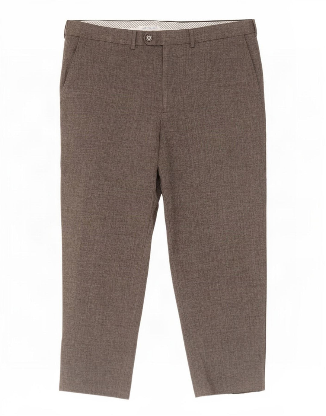 Marks & Spencer Pantalón de traje recto para hombre W38 L27 Poliéster gris