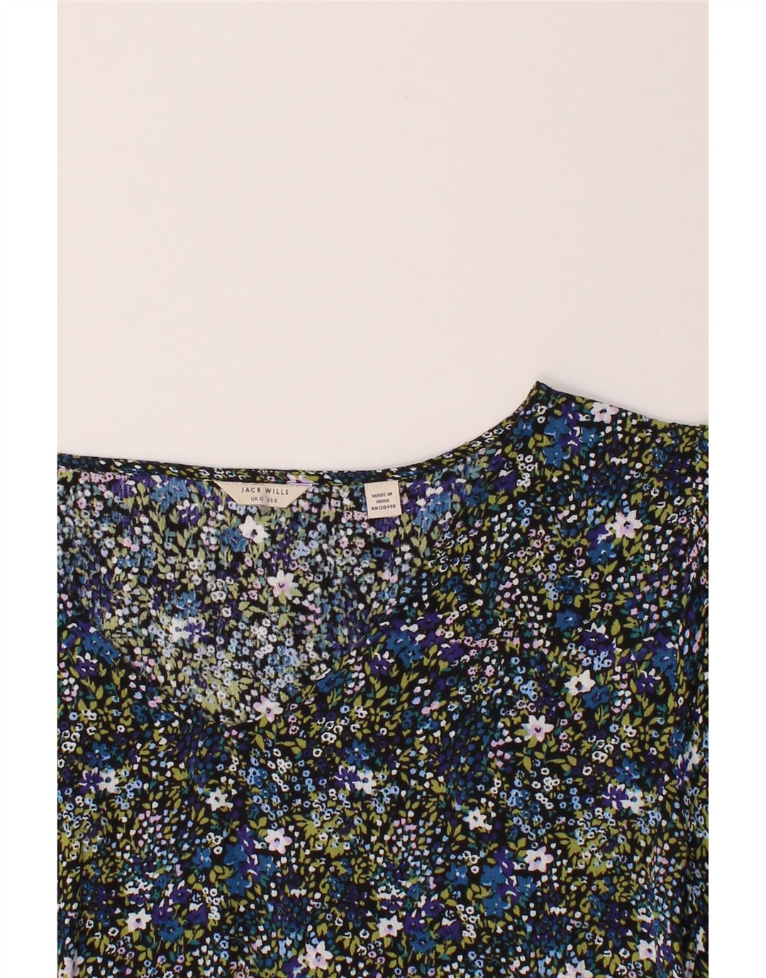 JACK WILLS Womens Sheath Dress UK 12 Medium  Multicoloured Floral Viscose Vintage Jack Wills and Second-Hand Jack Wills from Messina Hembry 