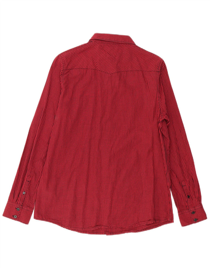 Wrangler Camisa Western De Algodón A Cuadros Rojo Medio Para Hombre