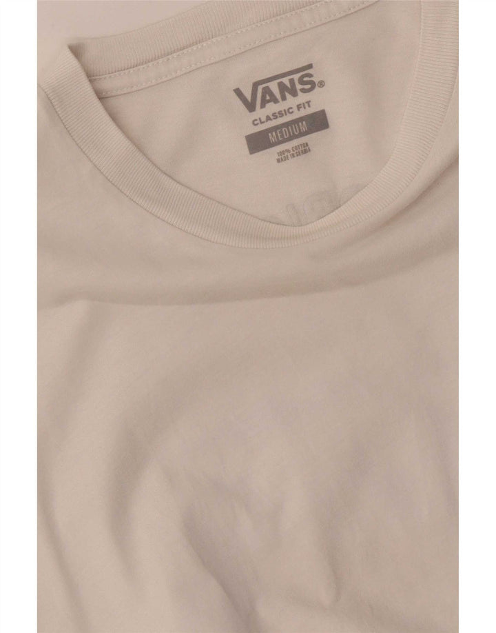 Vans Camiseta con gráfico de ajuste clásico para hombre Top mediano de algodón blanco