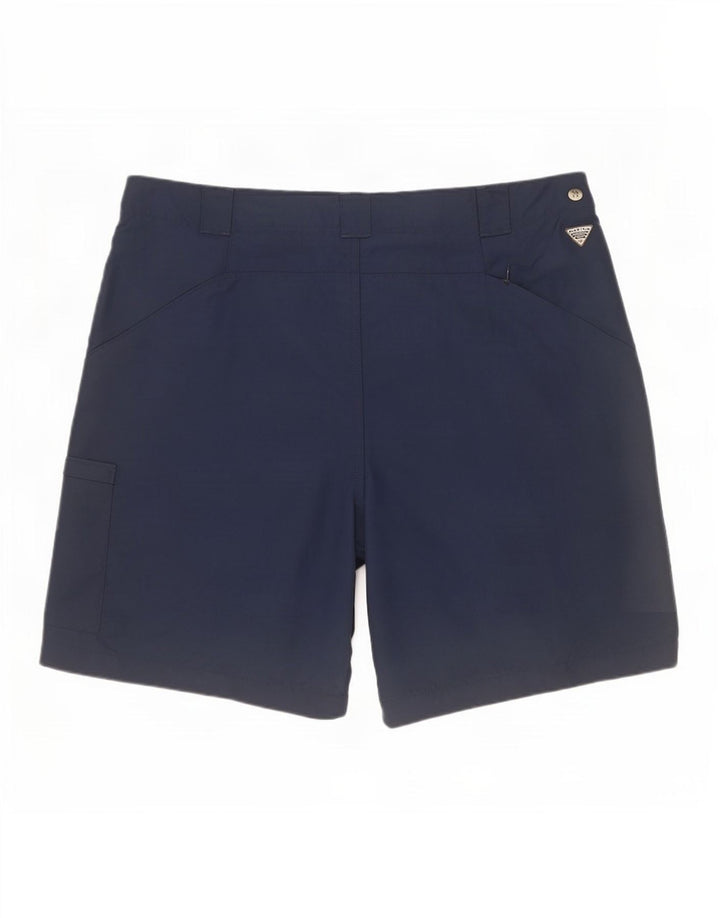 Columbia Shorts Cargo Mujer Medium W32 Nylon Azul Marino