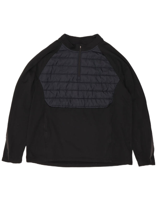 Nike Hombre Therma-Fit Zip Neck Jersey Chándal Top XL Negro Deportes