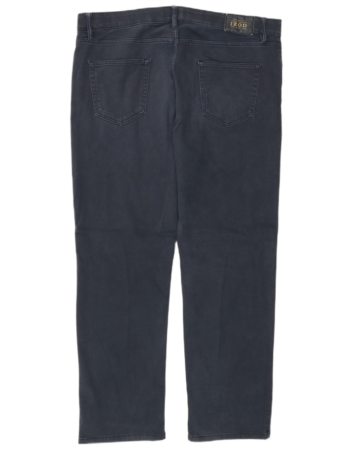 Izod Pantalones casuales de corte regular para hombre W38 L29 Azul marino