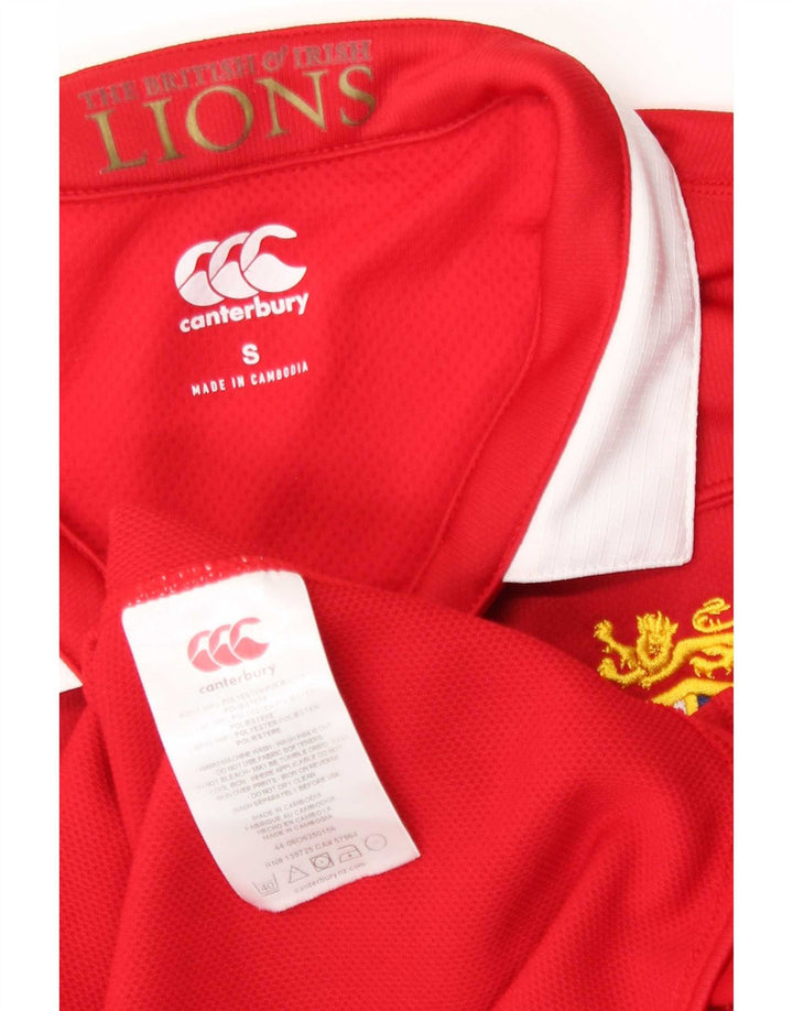 Canterbury Polo Gráfico Para Hombre Poliéster Color Block Rojo Pequeño