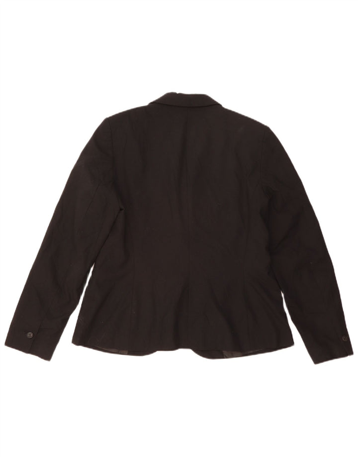 ZARA Chaqueta Blazer De 1 Botón Para Mujer EU 42 Grande Poliéster Negro