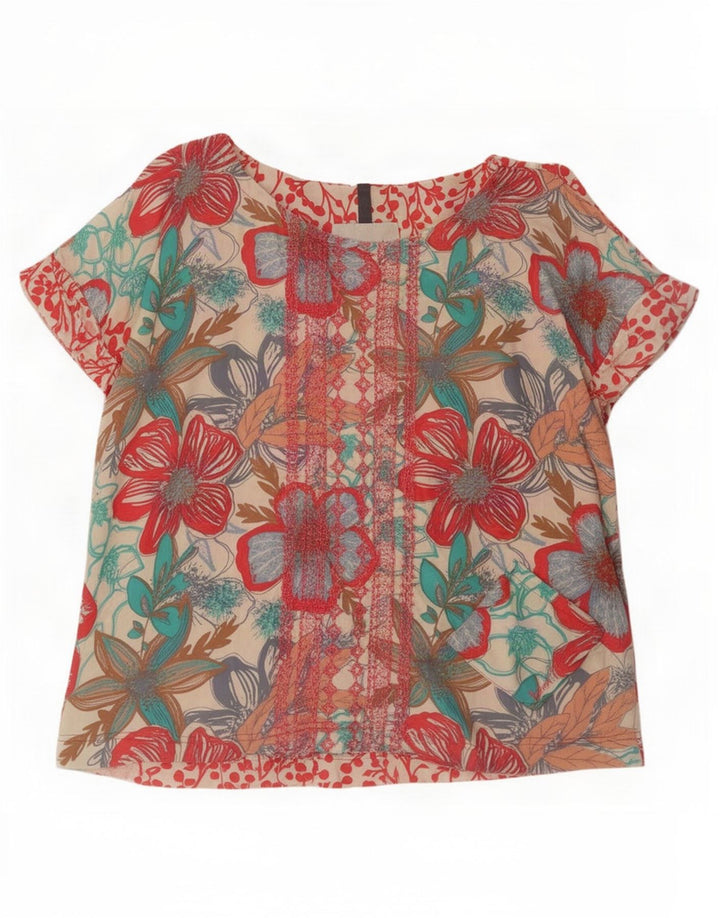 Weird Fish Blusa extragrande para mujer UK 40 Medio Multicolor Floral