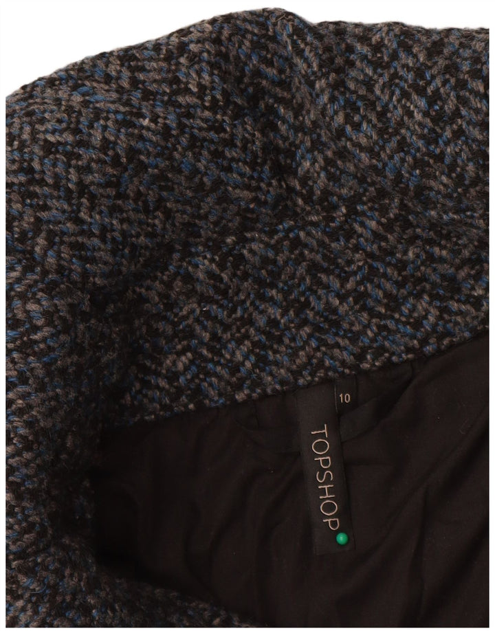 Topshop Chaqueta Bomber para Mujer UK 10 Small Azul Espiga Poliéster