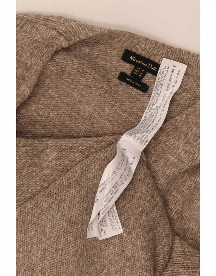 Jersey Massimo Dutti Hombre Cuello Pico Poliamida Beige Medio