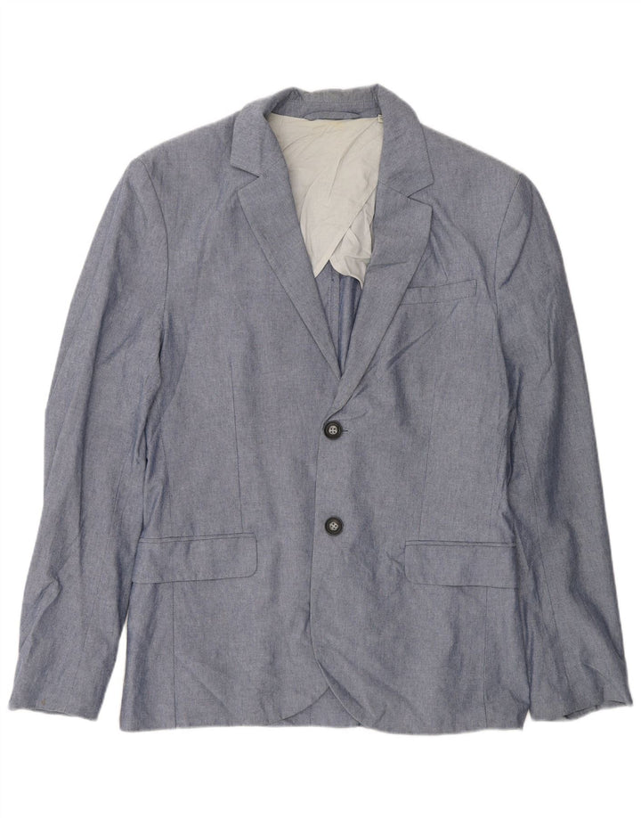 Jack Wills Chaqueta tipo blazer de 2 botones para hombre UK 38 Algodón azul medio