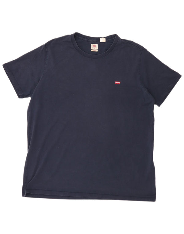 Levi's Camiseta de corte estándar para hombre Top XL Algodón azul marino