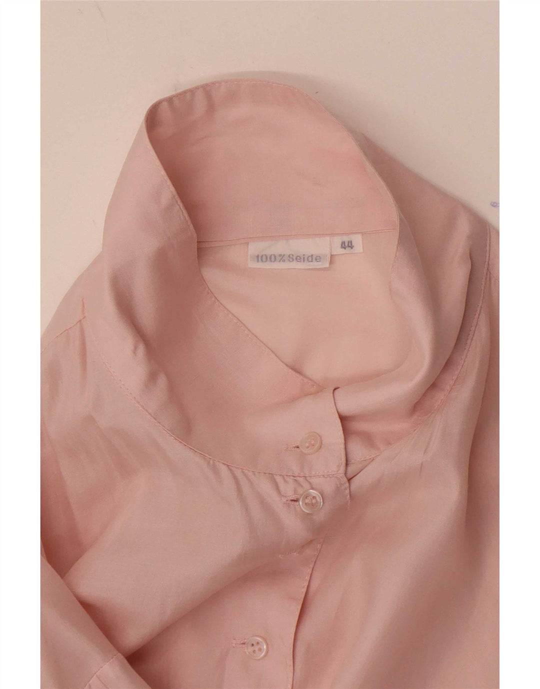 Vintage mujer camisa de gran tamaño blusa IT 44 seda rosa mediana