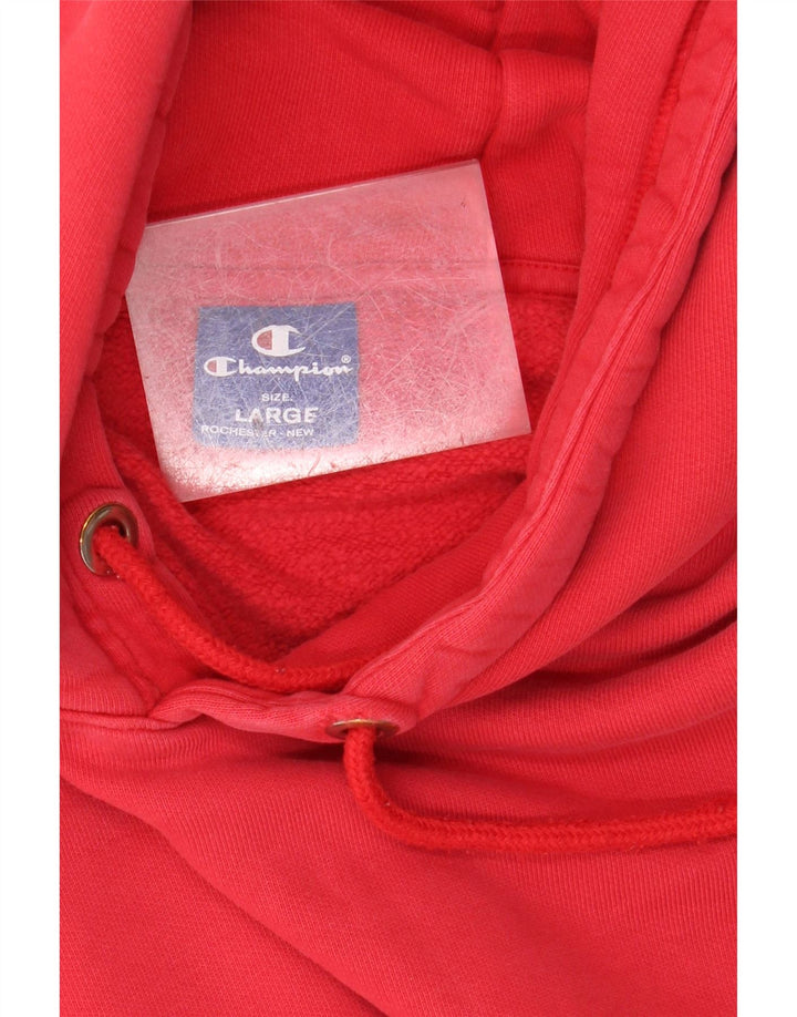 CHAMPION Jersey con capucha gráfica para hombre, talla grande, rojo
