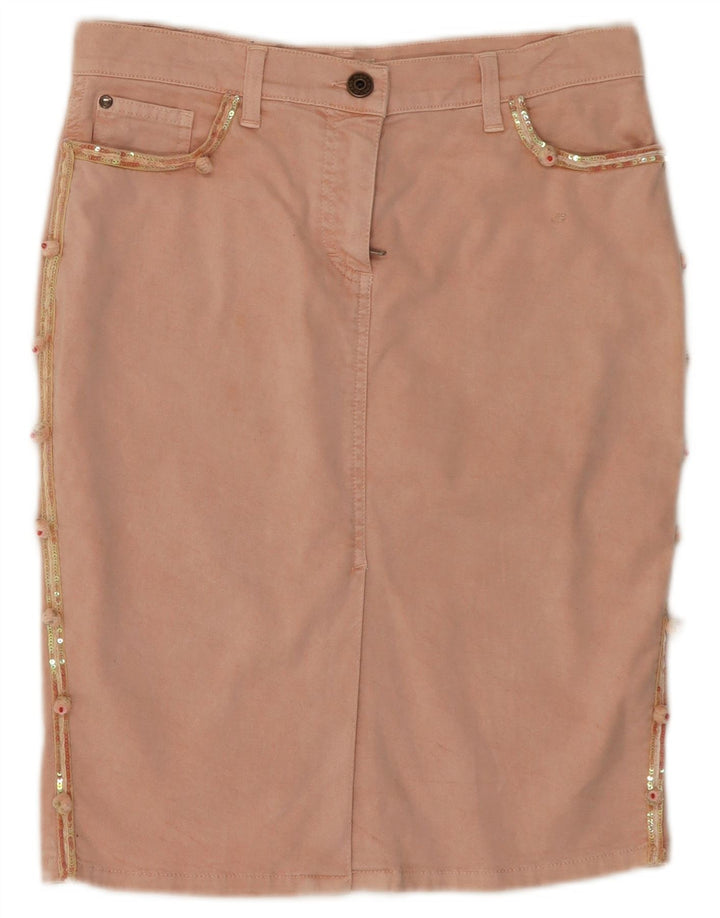 Falda Vaquera Blumarine IT 42 Medium W30 Rosa Algodón