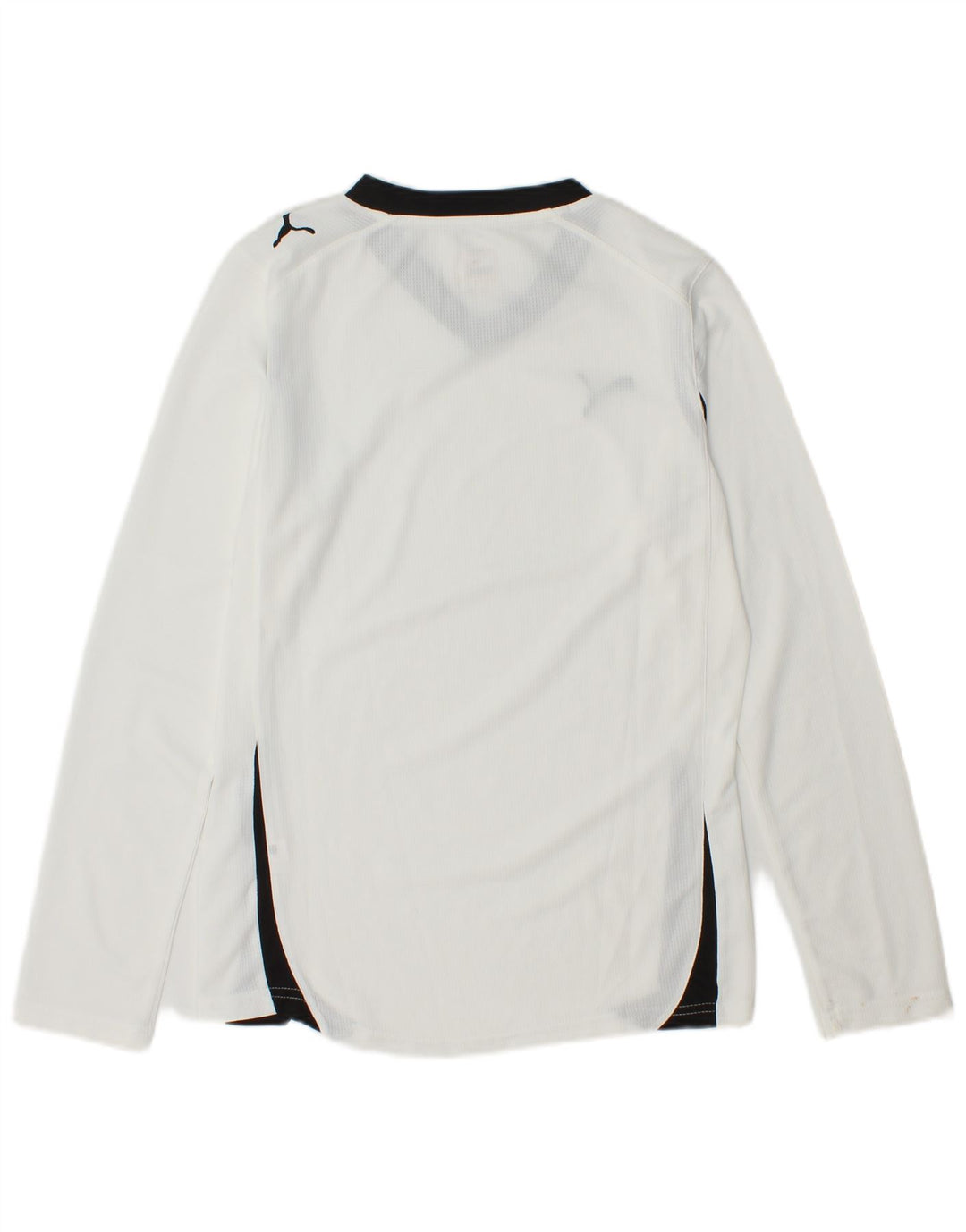 PUMA Womens Top Long Sleeve UK 10 Small White Colourblock