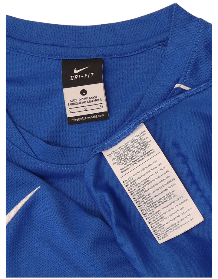 Nike - Camiseta Dri Fit para hombre, talla grande, poliéster azul
