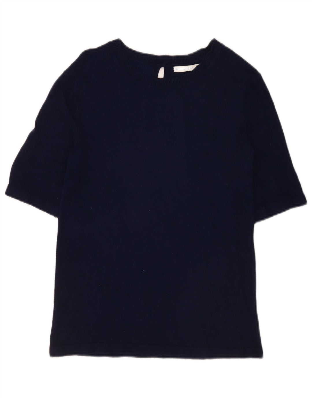 Zara Camiseta Mujer Top UK 40 Grande Azul Marino