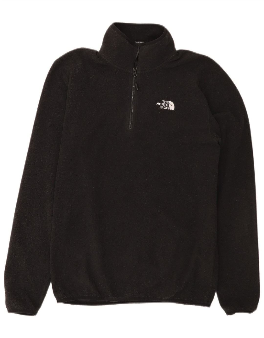 THE NORTH FACE Jersey de forro polar con cuello y cremallera para hombre Pequeño Poliéster negro