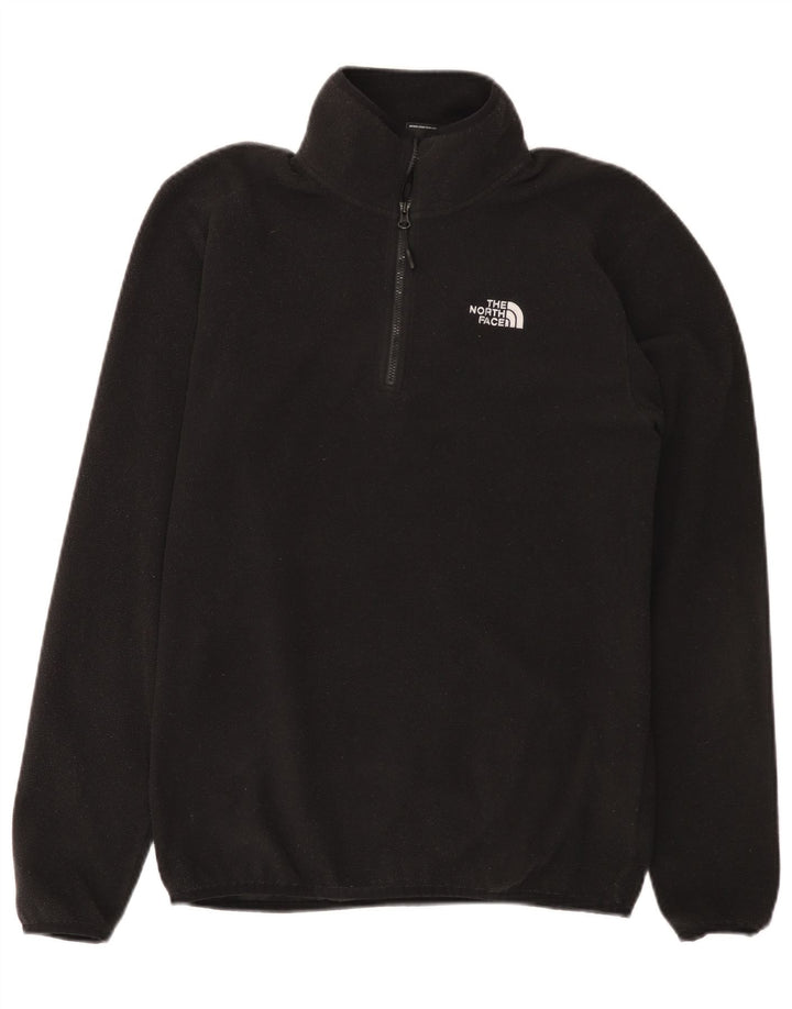 THE NORTH FACE Jersey de forro polar con cuello y cremallera para hombre Pequeño Poliéster negro