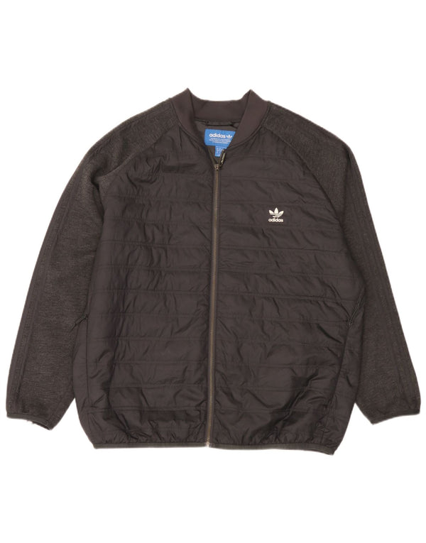 Adidas Chaqueta acolchada para hombre ES 42 XL Poliéster negro