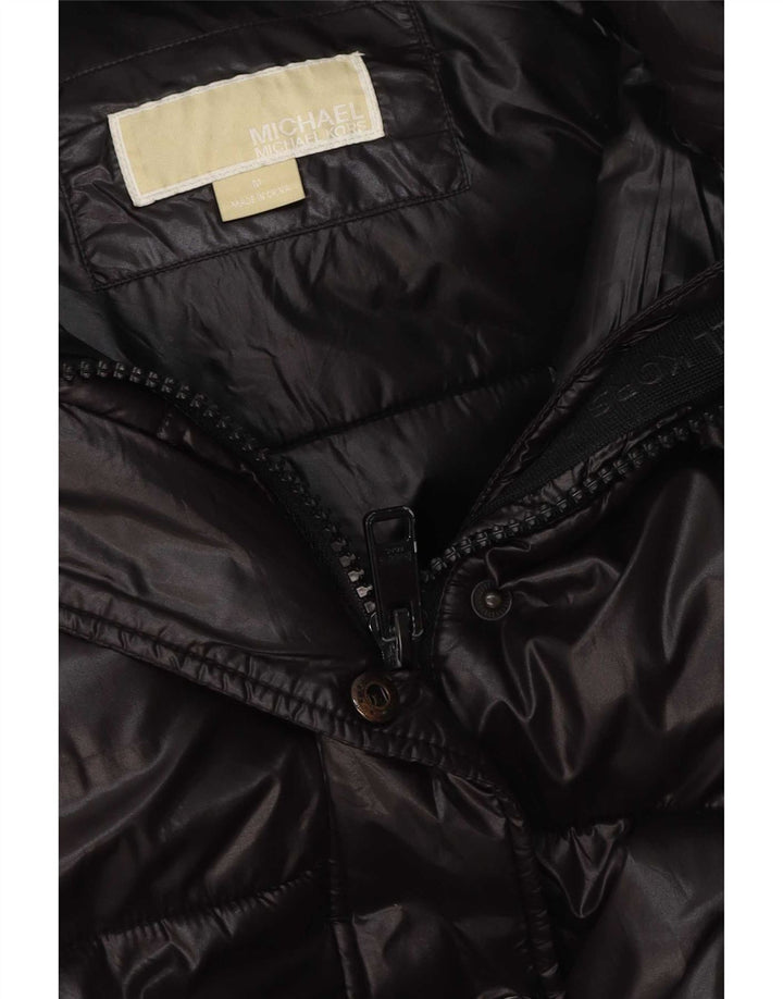Michael Kors Chaqueta acolchada con capucha para hombre UK 38 Mediana Negro Poliéster