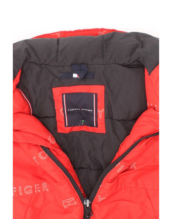 Tommy Hilfiger Chaqueta acolchada con capucha para niños 3-4 años Poliéster rojo
