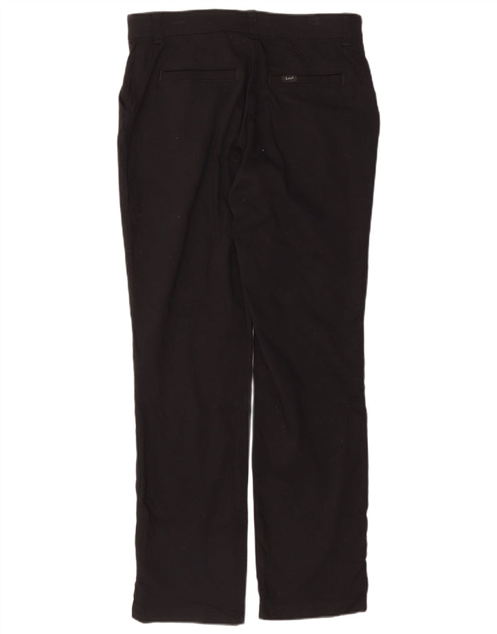 Lee Pantalones chinos rectos para mujer US 10 Large W34 L30 Algodón negro