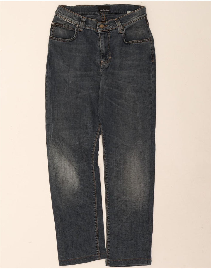 Calvin Klein Jeans rectos para hombre W33 L28 Algodón azul