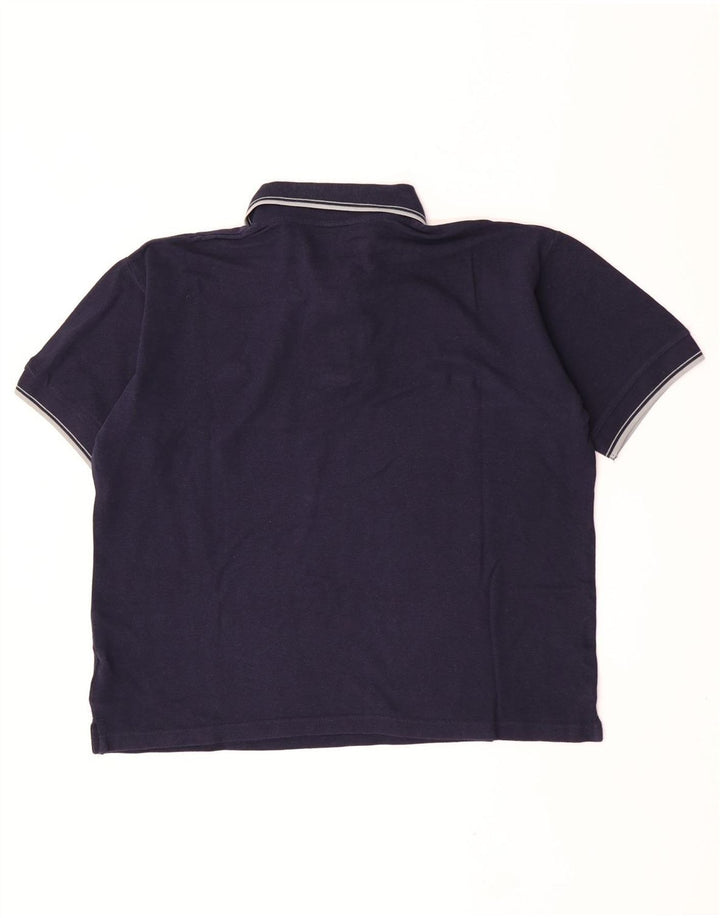 Kappa Polo Hombre Grande Azul Marino Algodón