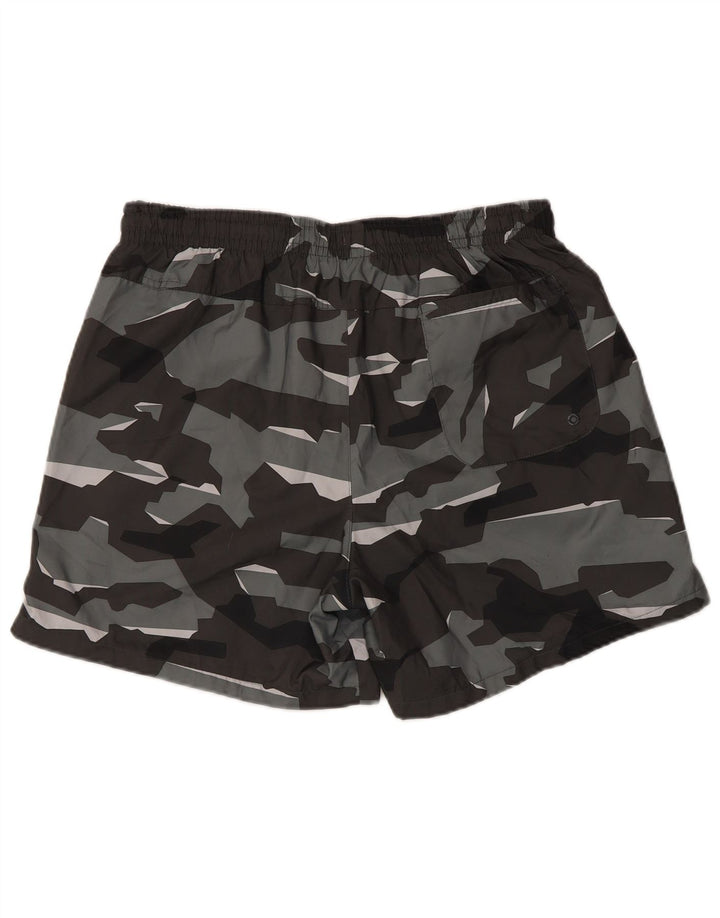 Nike - Pantalones cortos deportivos para hombre, poliéster de camuflaje gris grande