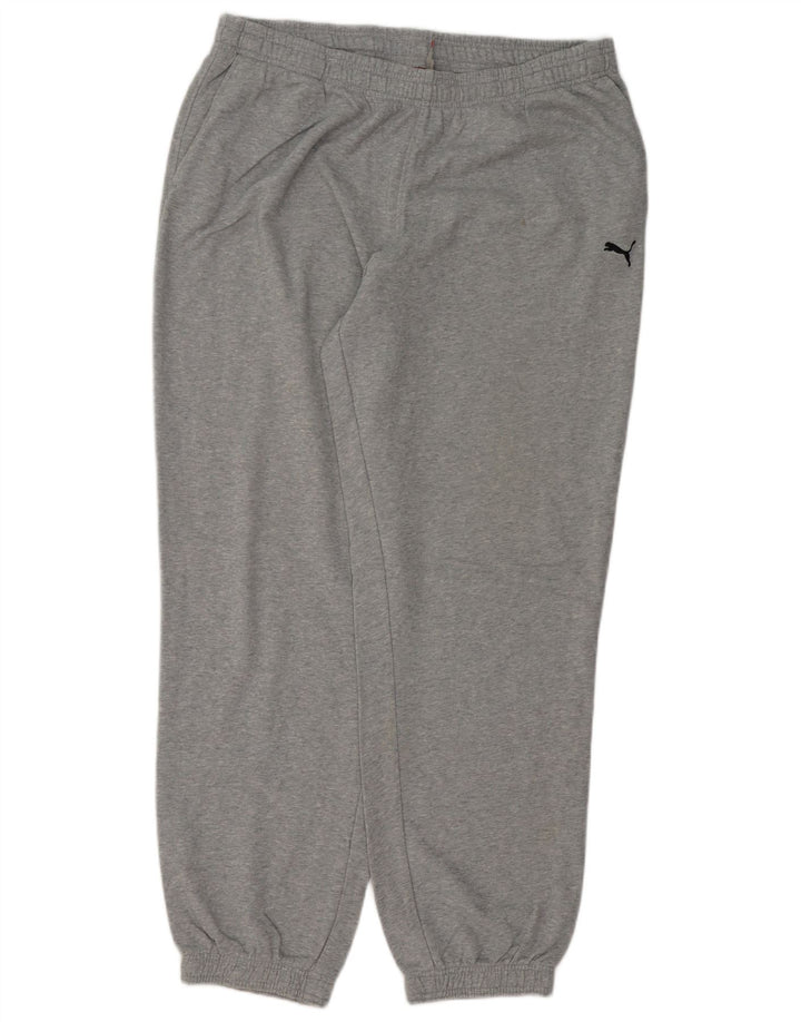 Puma - Pantalón de chándal para hombre, talla 2XL, algodón moteado gris