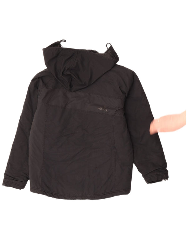 Adidas Chaqueta cortavientos con capucha para hombre UK 36 Small Black Polyamide