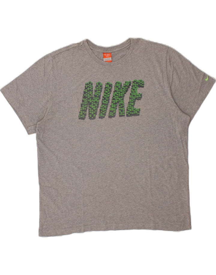 NIKE Mens Graphic T-Shirt Top 2XL Grey Cotton Vintage Nike and Second-Hand Nike from Messina Hembry 