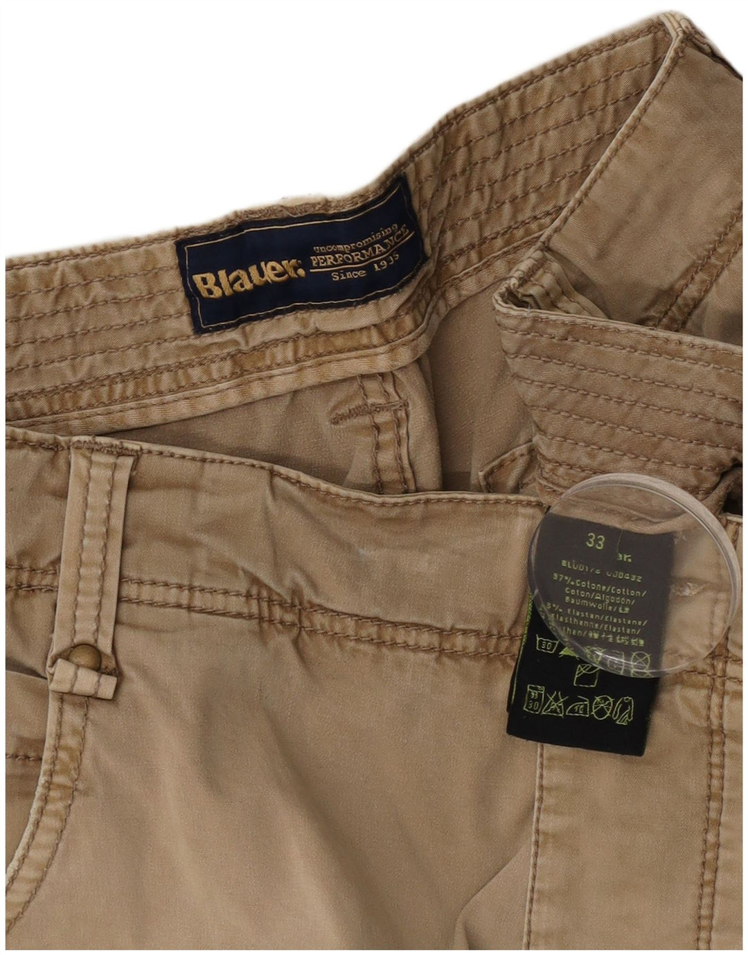 Blauer Hombre Shorts Cargo W33 Algodón Beige Medio