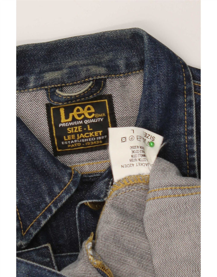 Lee Chaqueta Vaquera para Mujer UK 44 Grande Algodón Azul