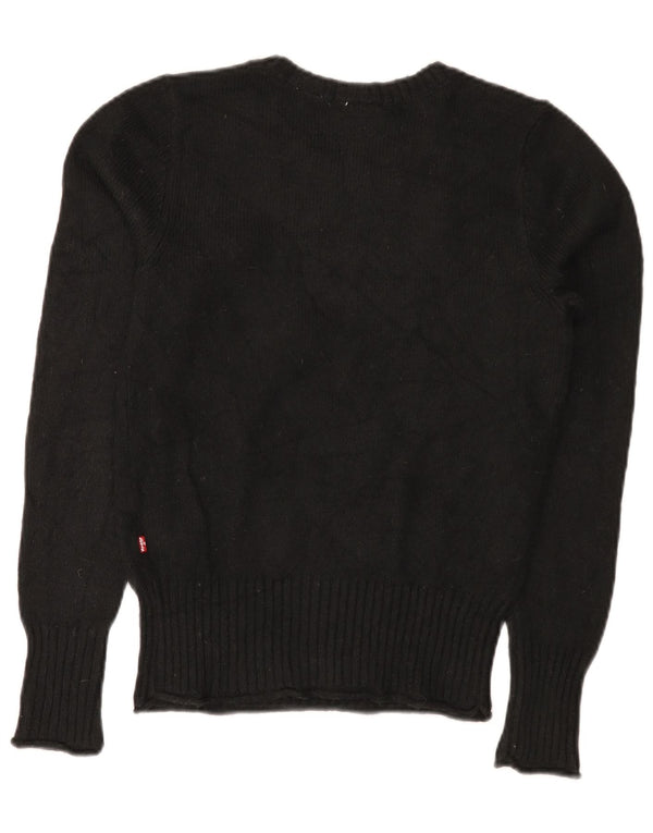 Levi's Suéter tipo jersey con cuello barco para mujer UK 10 Small Poliamida negra
