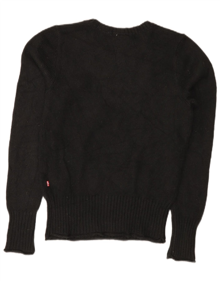 Levi's Suéter tipo jersey con cuello barco para mujer UK 10 Small Poliamida negra