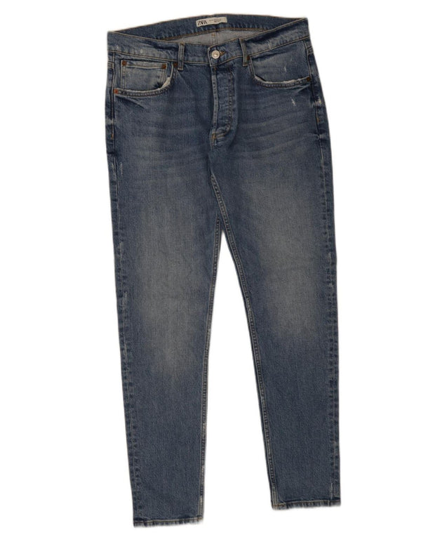 Zara Jeans ajustados para hombre EU 44 Large W34 L31 Azul