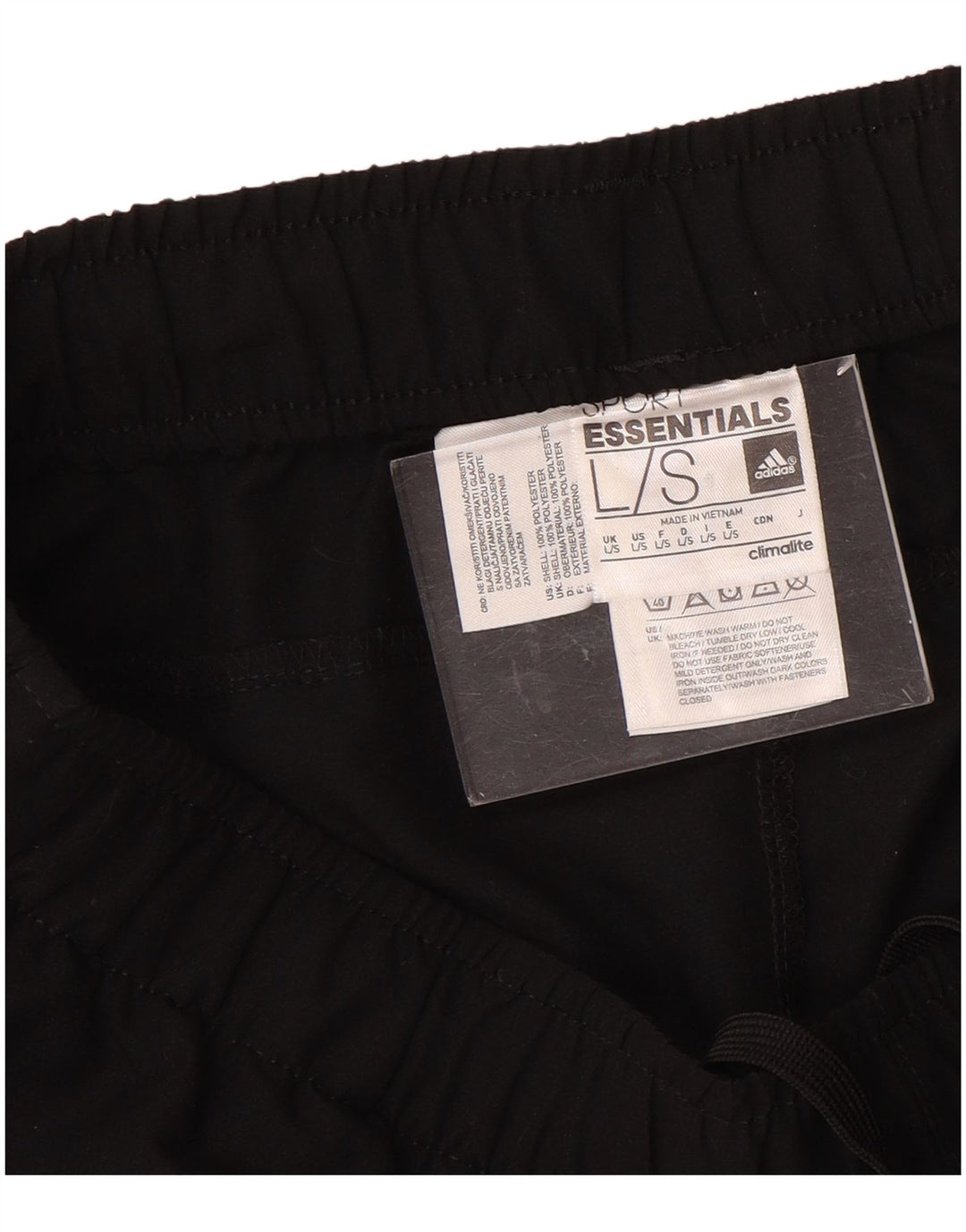 Adidas Mens Climalite Chándal Pantalones Grande Negro Poliéster