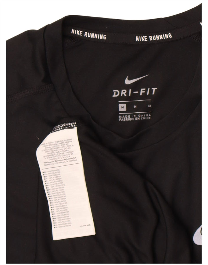 NIKE Camiseta Dri Fit para Hombre Top Mediano Poliéster Negro