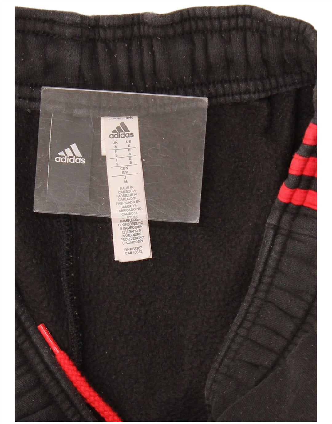 ADIDAS Hombre Chándal Pantalones Joggers Pequeño Gris Algodón