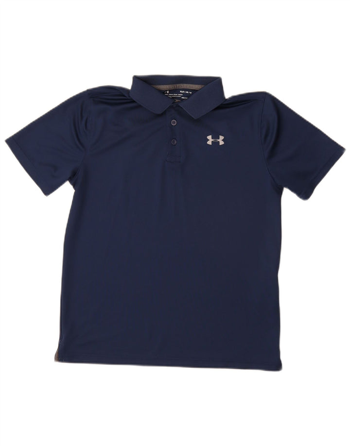 UNDER ARMOUR Polo Heat Gear para niños 11-12 años Grande Azul Marino