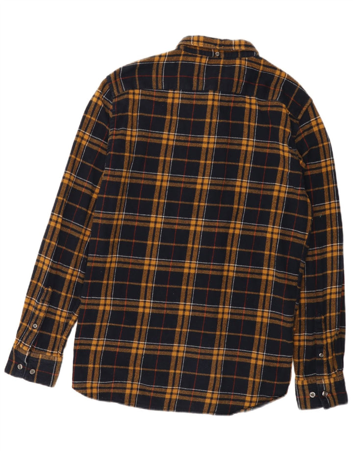 Camisa de franela para hombre de French Connection, talla grande, de algodón a cuadros en azul marino