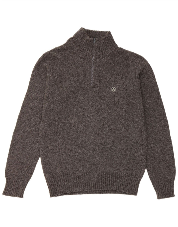 North Sails Jersey De Cuello Con Cremallera Para Hombre Grande Gris Moteado