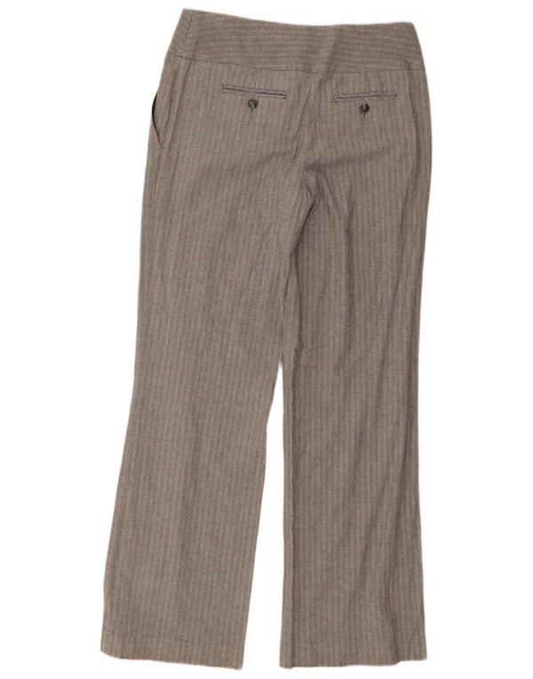 Marks & Spencer Pantalones Chinos para Mujer UK 10 Small W30 L32 Gris Pinstripe
