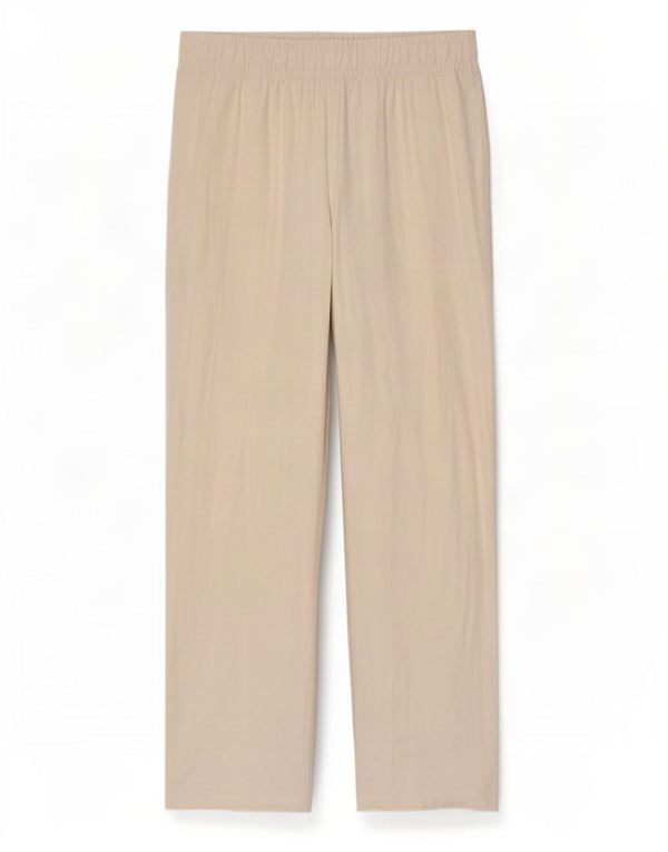 Zara Mujer Pantalones Rectos UK 8 Small W26 L30 Algodón Blanco Roto