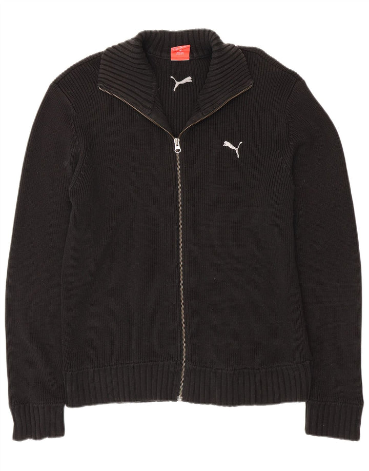 PUMA Suéter tipo cárdigan para hombre grande negro