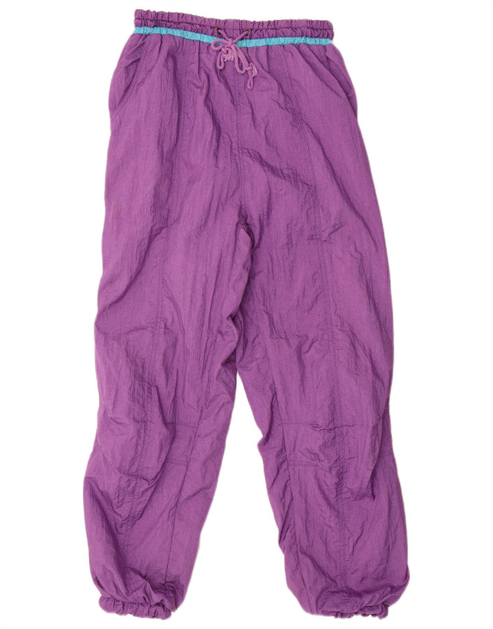 Pantalones de chándal vintage para hombre pequeños de poliamida púrpura